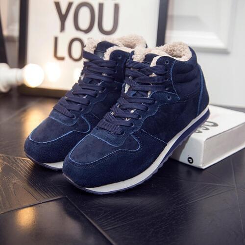 Women Sneakers Lover Winter Warm Snow Boots Height Increasing Vulcanized Shoes Lace-Up Casual Shoes Tenis Feminino Plus Size 48