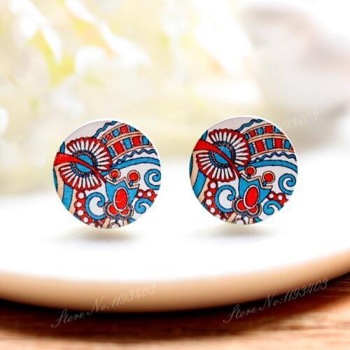 16mm Round High Quality Photo Wood Laser Cut Cabochon to make Rings, Earrings,Bobby pin,Necklaces, Bracelets-(WEH-330)