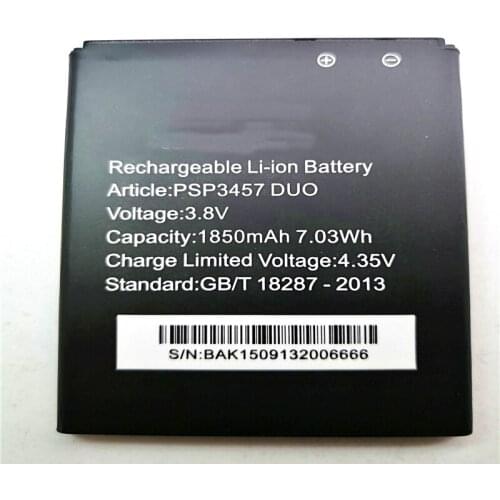 1850mAh PSP3457 Replacement Battery For Prestigio Wize F3 PSP3457DUO PSP3457 DUO with phone stander