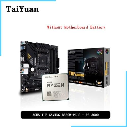 AMD Ryzen 5 3600 R5 3600 CPU + ASUS TUF GAMING B550M PLUS Motherboard Suit Socket AM4 All new but without cooler