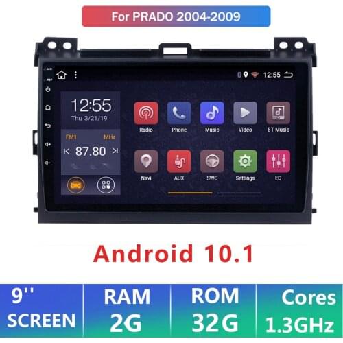 Android 10.1 Car Radio for Toyota LAND CRUISER Prado 120 2004-2009 Touch Screen Multimedia GPS Navigation WIFI Mp5 Player 2Din