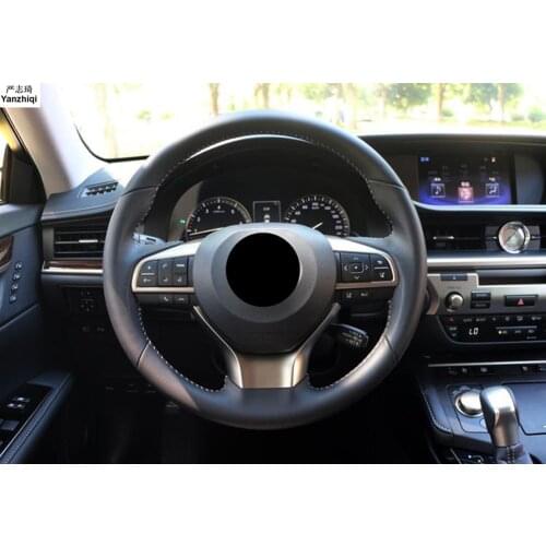 Free shipping 1pcs Sew-on genuine leather car steering wheel cover Car accessories For LEXUS ES300 GS300h GS200t ES200 RX200t