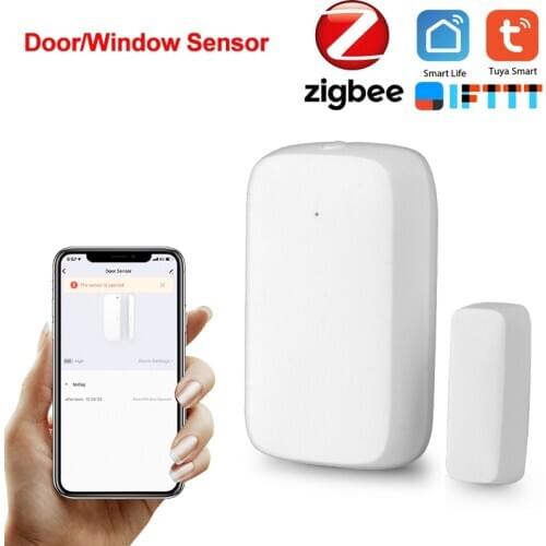 Tuya Zigbee Wireless Door and Window Sensor Smart Home Remote Control Sensor Via Smart Life APP Work with Zigbee Gateway Hub