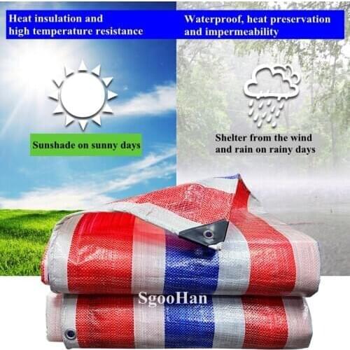 3-Colors PE Tarpaulin Rainproof Cloth Shade Sails Awning Boat Truck Canopys Tarp Ground Sheet Camping Pet House Waterproof Cloth