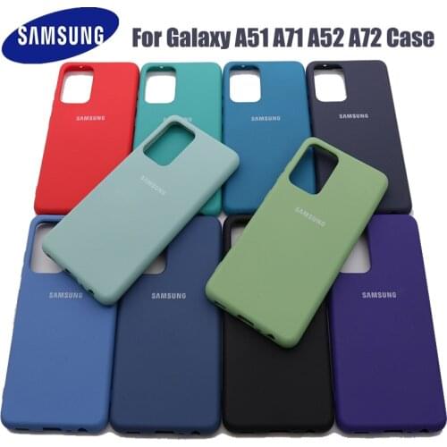 For Samsung Galaxy A51 A71 Case High Quality Soft Silicone Cover Samsung Galaxy A52 A72 Protector Shell With Logo&Buttons