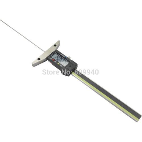 0-50mm 0-100mm 0-150mm Digital Depth Gauge With Slim Rod Electronic Tire Tread Depth Gauge With Thin Rod Caliper