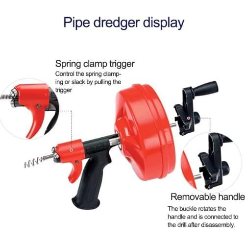 Electric toilet dredge pipe machine sewer artifact home kitchen toilet pass water blocking tool