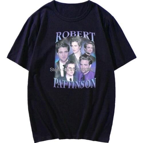 T Shirt Men Short Sleeve Classic Robert Pattinson Vintage Rob Edward Cullen T-shirt Summer Tee Tops Oversized Tshirts Man