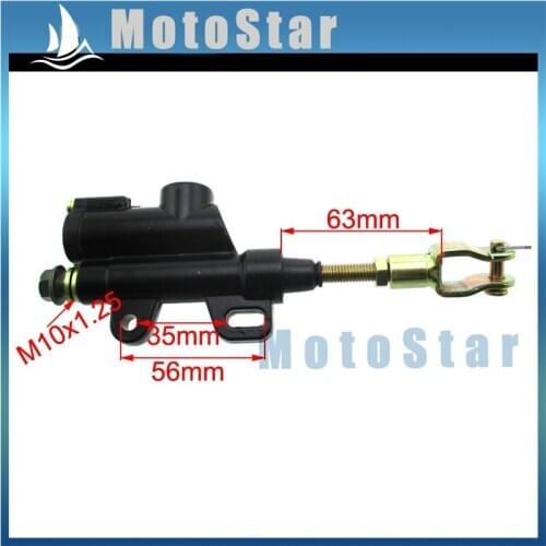 Black Rear Foot Brake Master Cylinder For ATV Quad 4 Wheeler 50cc 70cc 90cc 110cc 125cc 150cc 200cc 250cc