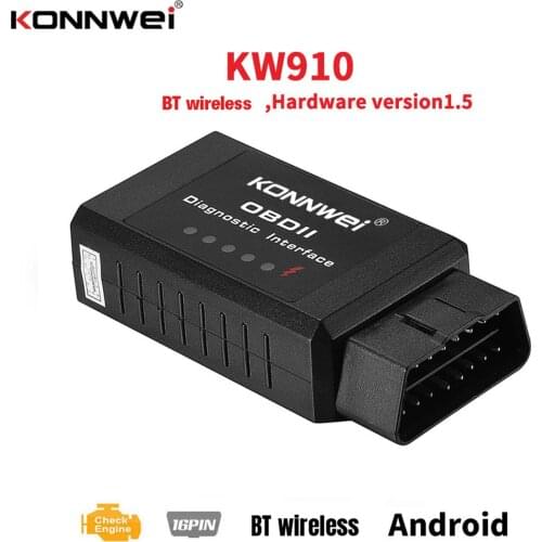 Konnwei KW910 EML327 BT 3.0 OBDII Auto Code Scanner Adapter Scan Tool Error Diagnostic Tester Tool OBD 2 Car Diagnostic Tool