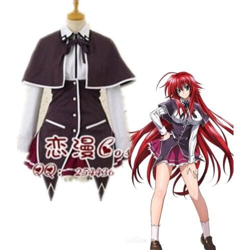 Rias Gremory Cosplay Anime High school dxd Costume Anime Rias Cosplay Dress Halloween Costumes for Women