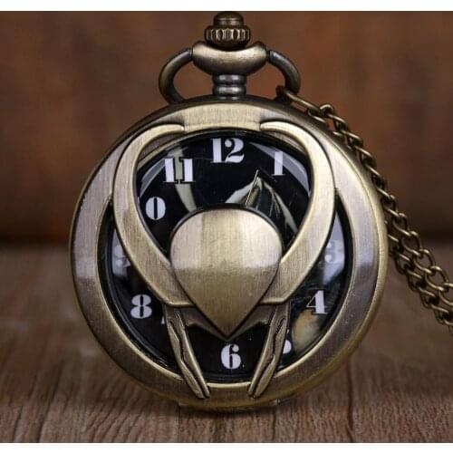 Antique Movie theme design Quartz Pocket Watch Vintage Men Women Pendant Necklace Clock Gifts Fob Watch