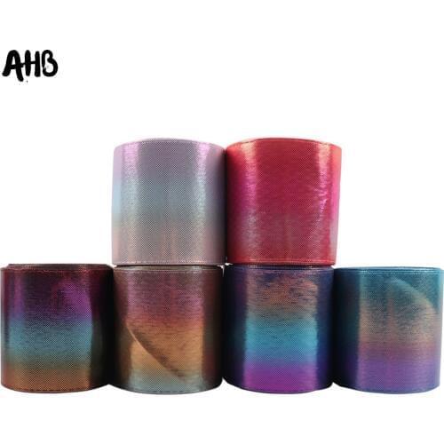 AHB 75mm Laser Leather Ribbon Width Soft Laser PU For Sewing Home Decorative DIY Headdress Materials Handmade Crafts Ribbon