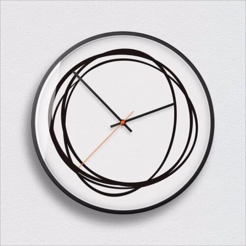 Minimalist Wall Clock White Black Nordic Modern Design Wall Clock Art Silent Movement Sleek Wall Clock Large Home Decor C5T080