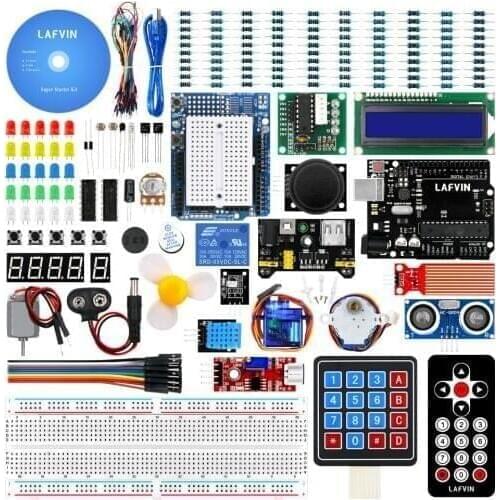 10Set/Lot LAFVIN Super Starter Kit for Arduino for UNO R3 with CD Tutorial
