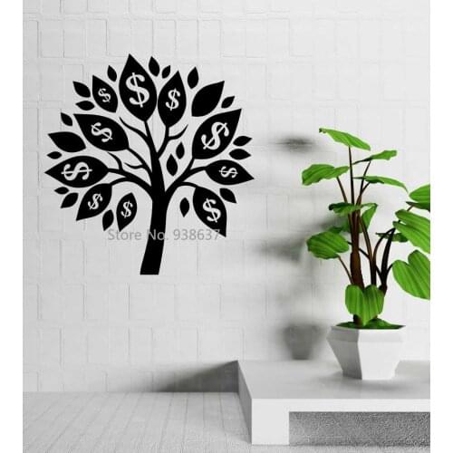 Money Tree Wall Sticker for Office Talisman Success Room Decoration Wall Decal Vinyl Stickers Living Room Art Decoration ZB464