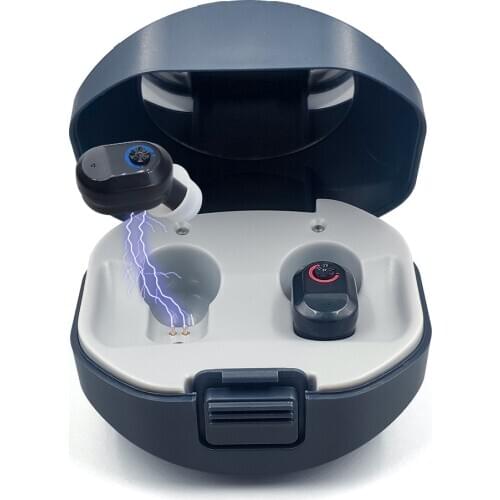 Newest Cycle Charging 2020 New Mini invisible Digital Hearing Aids Elder In The Ear Sound Amplifier Automatic Switch Machine