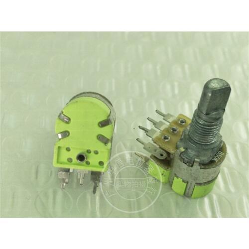 Original new 100% import RK125G dual band switch potentiometer B50K handle 15MMF long legs yellow