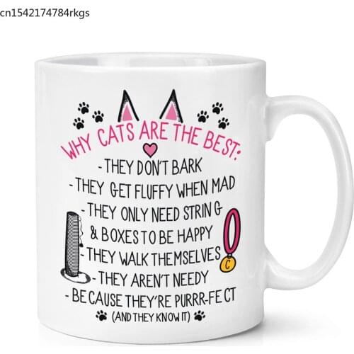 Why Cats Are The Best Cup Funny Crazy Cat Lady Animal Kitten Mug