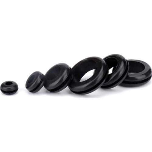 20pcs rubber plug with hole Rubber Grommets Gasket Retaining Ring For Protects Wire Cable And Hose Custom Part Seal Assortment
