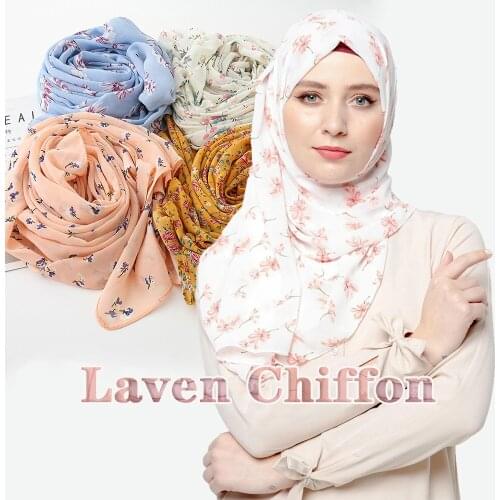 Printed Floral Shawl Bubble Chiffon Hijab Scarf Women Muslim Long Shawls Wrap Print Flower Muslim Woman Veil Chiffon Scarf Cape