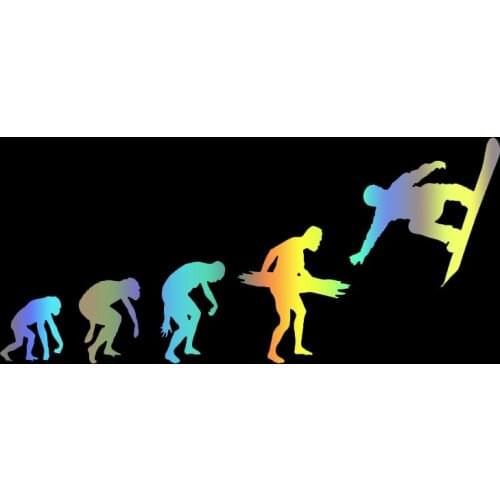 S50764# Various Sizes/Colors Car Stickers Vinyl Decal Snowboarding Evolution Motorcycle Decorative Accessories Creative