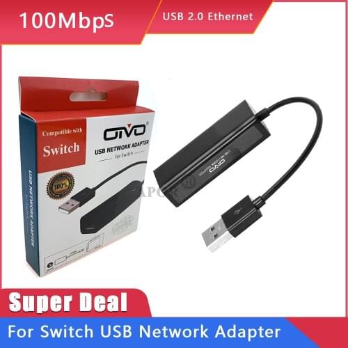 100Mbps USB 2.0 Ethernet Network Card For Nintendo Switch For Wii For Wii U Lan Connection Adapter Dropshipping