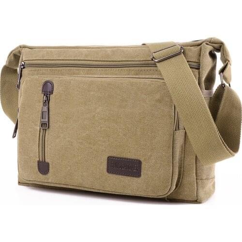 Casual Men Crossbody Shoulder Bag Mens Messenger Bags Canvas Male Travel Pack Classic Simple Style Handbag