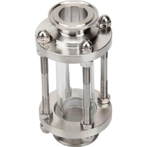 3/4" 1" 1-1/4" 1.5" 2" 3" Tri Clamp Clover Sanitay Flow Sight Glass Diopter Fit Pipe OD SUS 304 Stainless Steel Fitting Homebrew