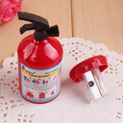 Creative Simulation Fire Extinguisher Model Pencil Sharpener Manual Pencil Cutting Machine Student School Office Stationery