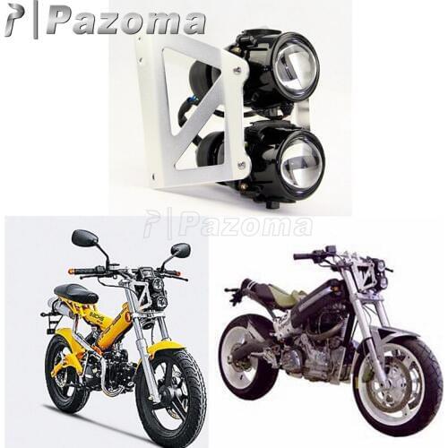 Universal Street Bikes Motorcycle E-Mark Twins Headlight Projector lamp For All Dual Sport Dirt Bikes Naked Motorbikes Headlamp
