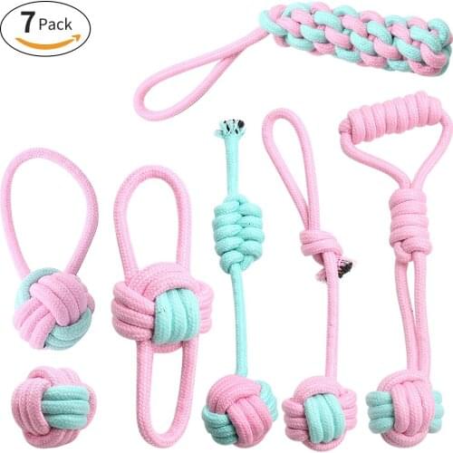 Rope Molar Toys Pet Dog Toy Bite Rope Suit Chew Knot Cotton Rope Funny Pet Supplies Clean Teeth Durable Braided Bone