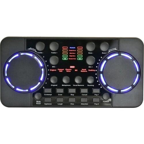 V300 PRO 10 Sound Effects Noise Reduction Live Broadcast External Bluetooth Sound Card for Phone HiFi Sound English Version