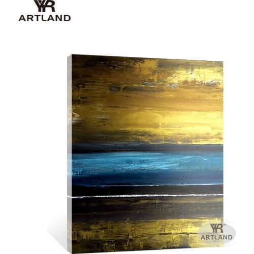 YYR-ARTLAND Decoration pictures abstract Hand painted oil painting on canvas post wall art hanging pictures for living room