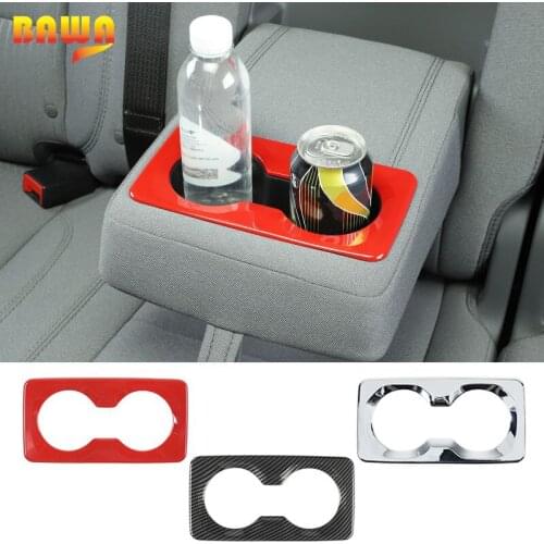 BAWA ABS Rear Central Cup Holder Storage Compartment Panel Decoration Stickers For Dodge RAM 1500 2018-2021
