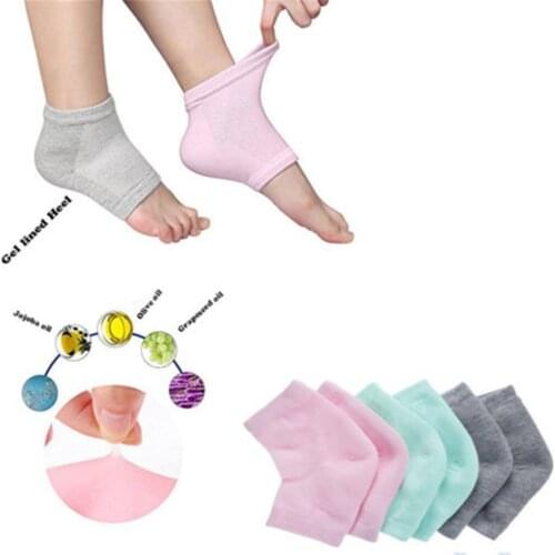 2020 New arriver feet care socks 1pair New Silicone Moisturizing Gel Heel Socks Cracked Foot Skin Care Protectors anti cracking
