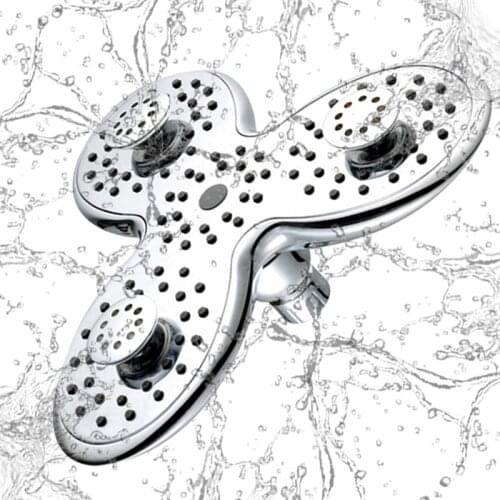 10Inch ABS Bathroom Shower Head Petal Shape 3 Functions Adjustable Bathroom Top Shower Head SPA Faucet Rainfall Shower Head Set