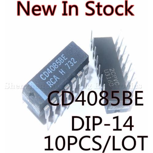 10PCS/LOT NEW CD4085BE DIP-14 Logic Gate and Inverter Multifunction Configurable