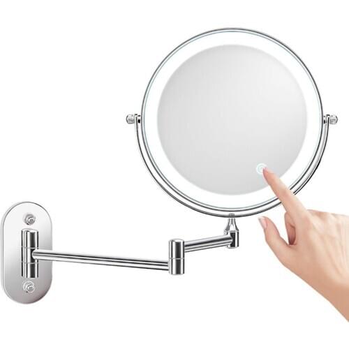 10X Magnifying LED Mirror Makeup Mirror Flexible Mirror Illuminated Vanity Mirrors Adjustable Touch Dimmer Led Vanity Mirror