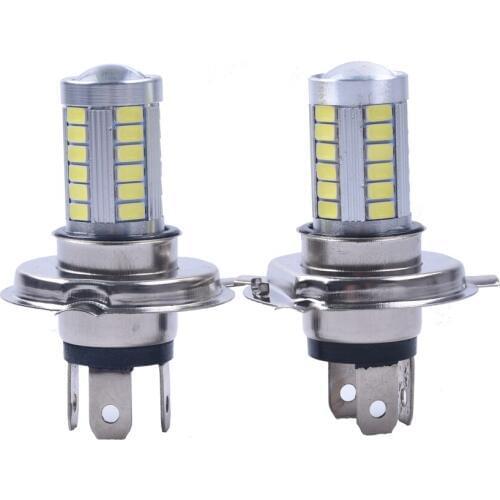 2pcs H4 33 SMD 5630 5730 Car Led Fog Lamps Running Light 33SMD Auto Rear Reverse Bulbs White For Audi a4 q5 q7 For BMW