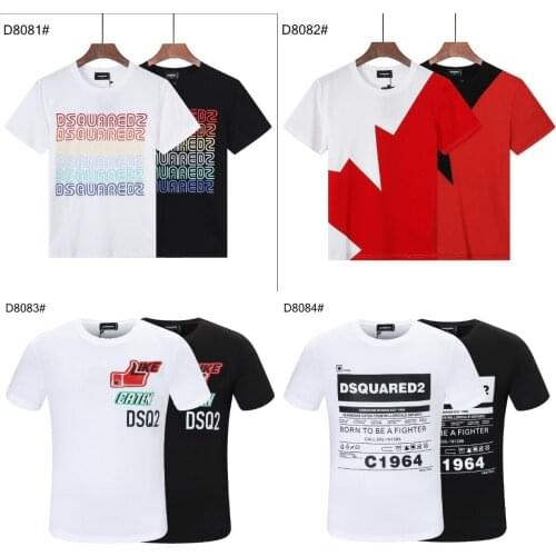 2021 Italian fashion trendy brand Dsqusred2 mens high-end printing short sleeve streetwear t shirt
