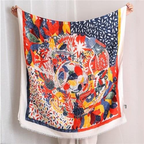 2020 New Fashion Summer Women Cotton Scarf Aztec Ethnic Floral Beach Hijab Shawls and Wraps Female Foulard Echarpe Bandana Snood