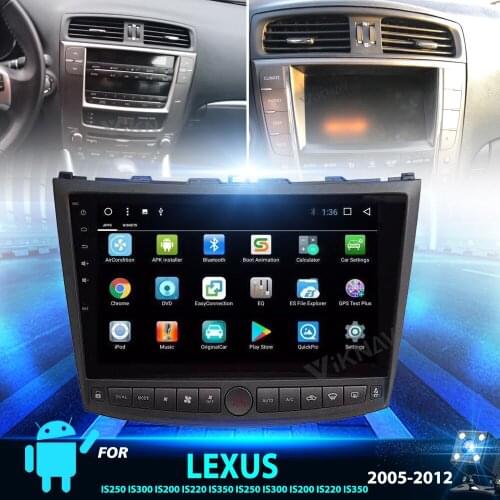 2 dincar DVD Gps navigation multimedia player for Lexus IS250 IS300 IS200 IS220 IS350 2005-2012 android radio head unit car aud