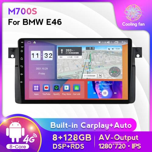 9" Android 10 6+128G RDS Car Radio Navigation GPS For BMW E46 M3 318/320/325/330/335 Rover 75 2Din Autoradio Audio Stereo 4G Lte