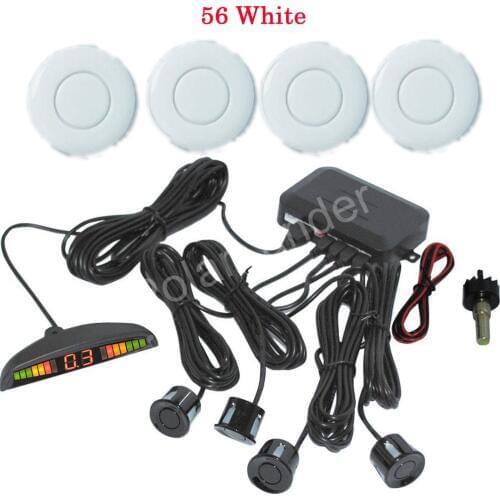 Free shipping Auto Parking Sensor with LED Display monitor sensors radar reverse 4 car detector 44 Colors for option 12V
