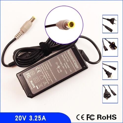20V 3.25A Laptop Ac Adapter Power SUPPLY + Cord for IBM / Lenovo / Thinkpad 40Y7696 40Y7697 40Y7698 40Y7699 40Y7700 40Y7701