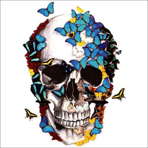Skull Butterfly Diamond Painting Round Full Dril Halloween New DIY Toy Sticking Drill Cross Embroidery 5D Simple Home Decorative