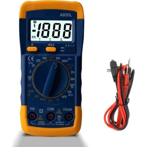 1PC A830L LCD Digital Multimeter AC DC Voltage Diode Freguency Multitester Current Tester Luminous Display with Buzzer Function