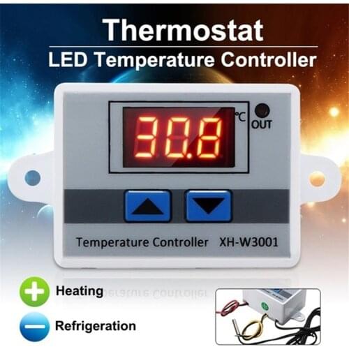 V 24V 220VAC Digital LED Temperature Controller XHW3001 For Incubator Cooling Heating Switch Thermostat NTC Sensor amicably