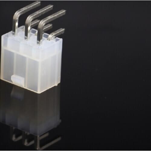 Signal sensor circuit board welding connector 4.2mm 5557 6p solid double curved needle seat spacing